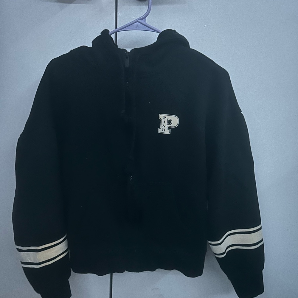 PINK Victoria's Secret Black Zip-up
